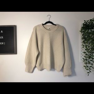 Christian Siriano beige sweater